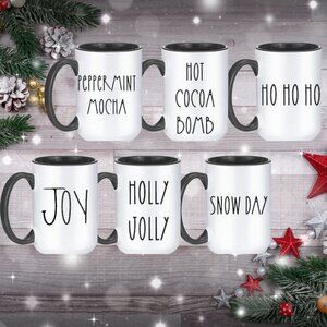 Holiday Mug Set - "Peppermint Mocha, Hot Cocoa Bomb, & More - 15oz Mug Set 🎁